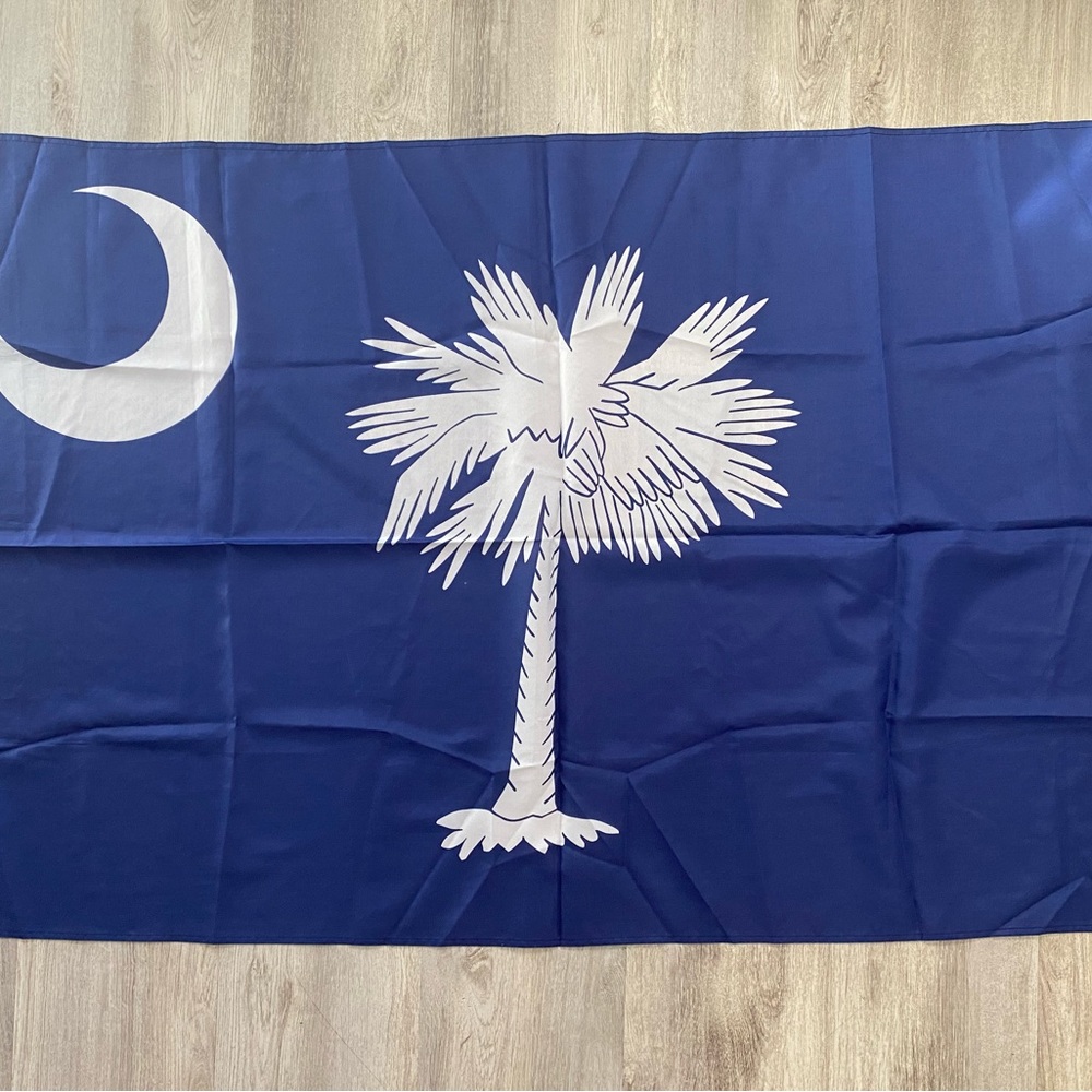 Blue South Carolina State Palmetto Flag